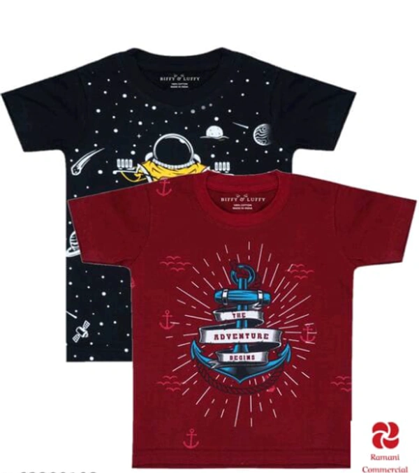 Boys Cotton Tshirt Combo - 2 to 10 Years, Multicolour